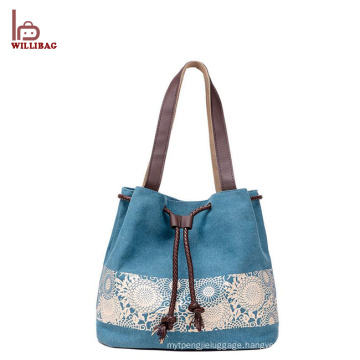 China supplier women handbag tote bag canvas ladies hand bags